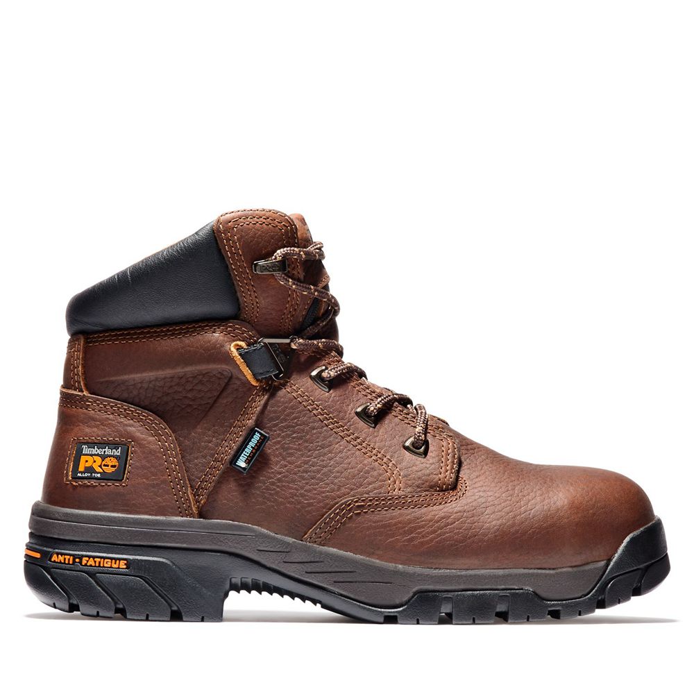 Botas de Trabajo Timberland Hombre Pro® Helix 6" Alloy Toe Marrones - Chile ZKD-761349